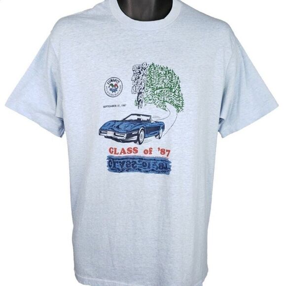 Lakes Region Corvettes T Shirt Vintage 80s 1987 Funspot New Hampshire Medium - Picture 1 of 10
